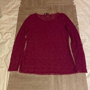 Le Chateau geometric magenta lace top size medium